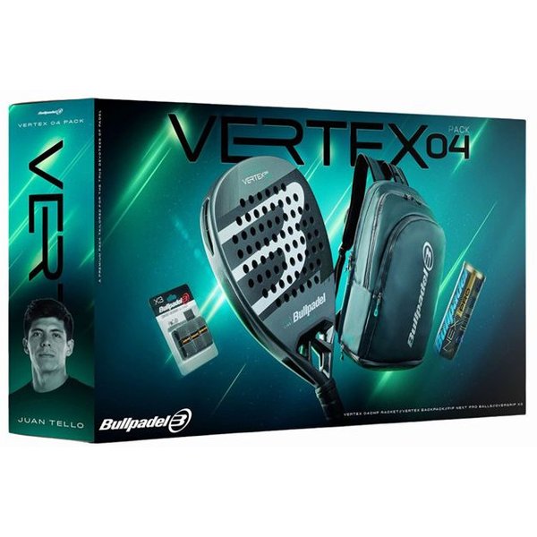 Pack De Raquette Padel PáDel Bullpadel Vertex04 Homme Noir-image