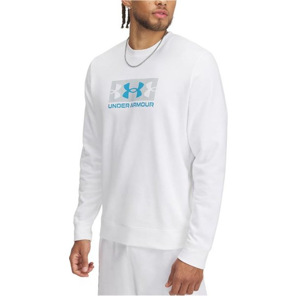 Sweat Under Armour Homme Rival Terry Logo Crew Blanc