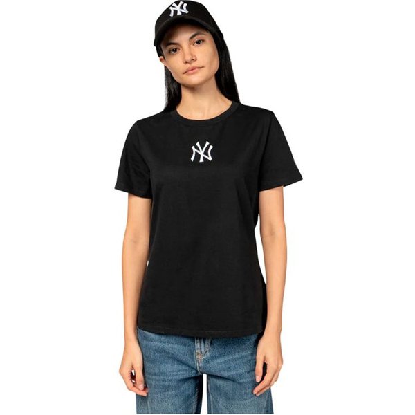 T-Shirt New Era Mlb Le Regular New York Yankees Blkwhi Femme-image