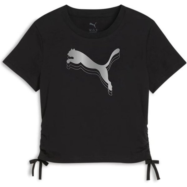 T-shirt Femme Puma Essentials Metallic Knotted Noir