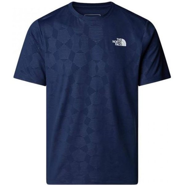 T-Shirt Montagne Homme De The North Face 24/7 Bleu Gaufré-image