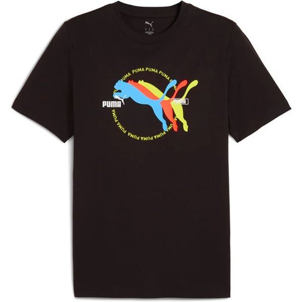 T-Shirt Puma Graphics Multiple Cat Logo Tee Noir-image