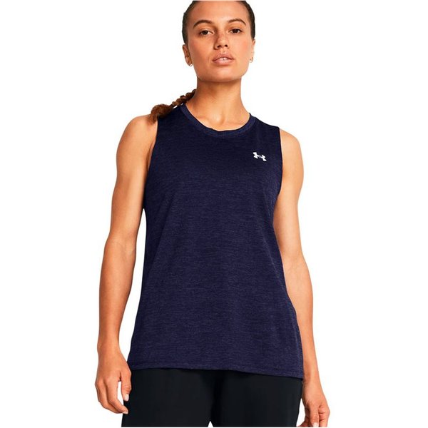 T-shirt Débardeur de Fitness Under Armour Tech Tank Twist Femme Bleu