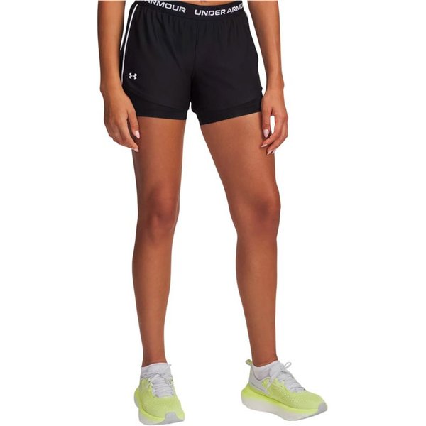 Pantalons Shorts de Fitness Under Armour Tech Play Up 2In1 Shorts Femme Noir