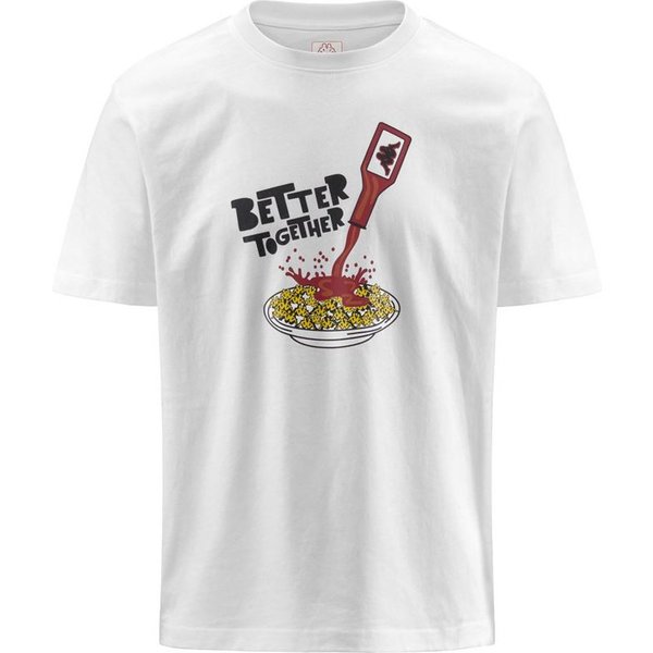 T-shirt Kappa Glesto Tbar Homme Blanc