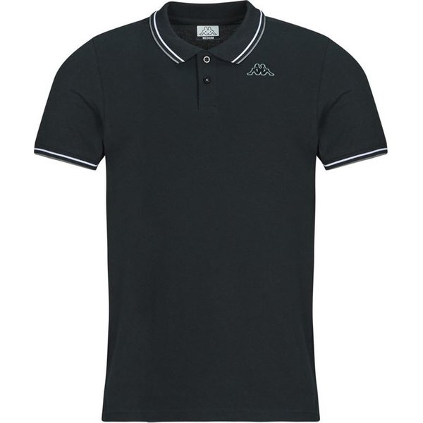 Polo Kappa Ezio 2 Noir/Gris Fumé/Blanc Homme