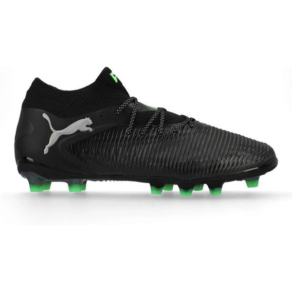 Bottes de football de Football Puma Future 8 Ultimate Ag Noir/Gris Clair/Vert Fluo