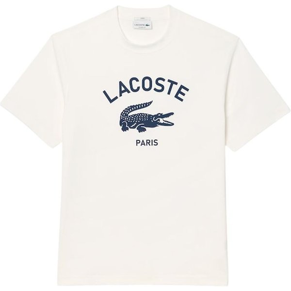 T-shirt -shirt Lacoste Unisexe blanc