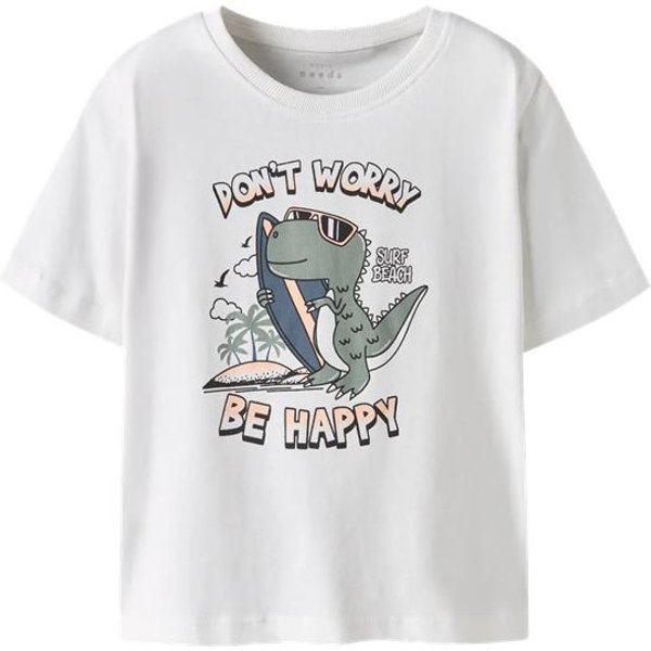 T-shirt nommez-le Nmmvagno Loose Enfant Bright Blanc