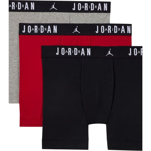 Slip Jordan Flight Cotton Core 3Pk Bb Homme Rouge/Noir