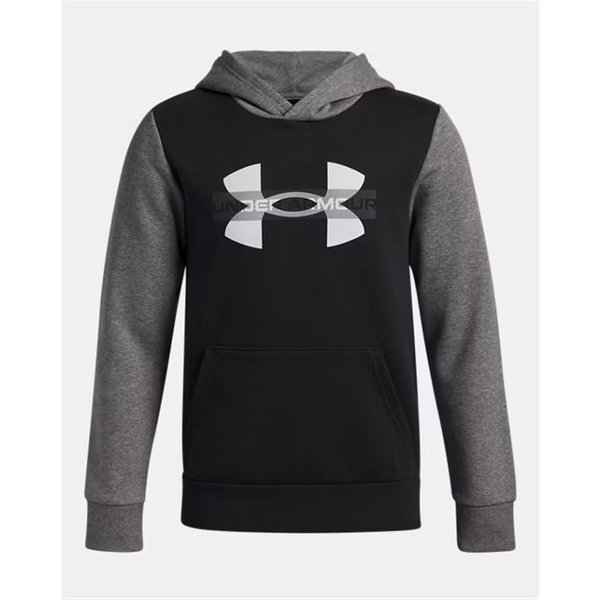 Sweat Under Armour Rival Flc Cblck Grphc Hd Enfant Noir