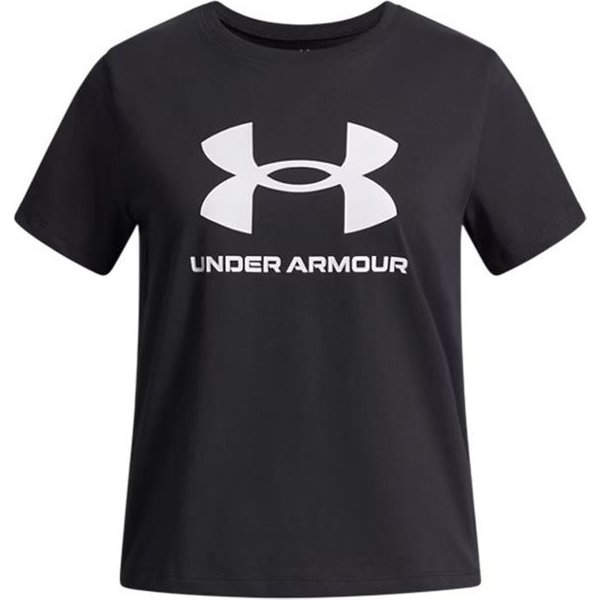 T-shirt Under Armour Grand Logo Ss Fille Noir