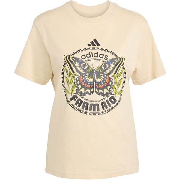 T-Shirt De Fitness Adidas Farm Gfx Tee Femme Beige-image