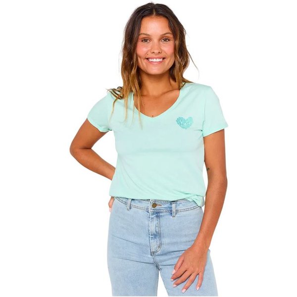 T-Shirt Rip Curl Heart V Neck Tee Femme Bleu-image