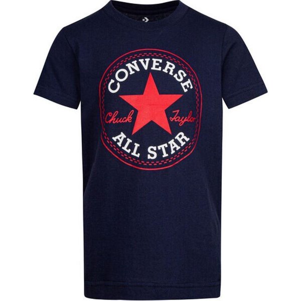 T-Shirt Converse Core Chuck Patch Enfant Bleu Marine/Rouge-image