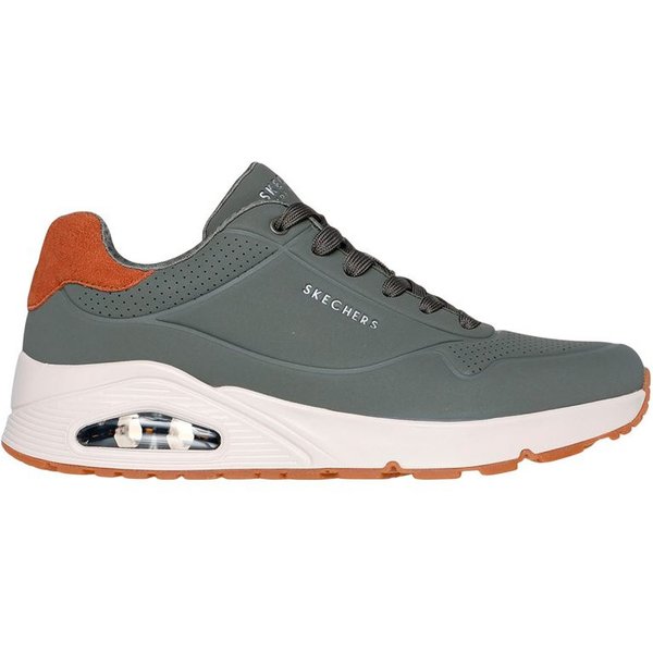 Chaussures Skechers Uno Homme Vert Foncé/Gris