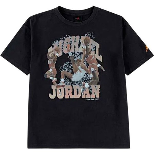 T-shirt Jordan Mj Flt Ess Wsh Ss Tee Enfant Noir