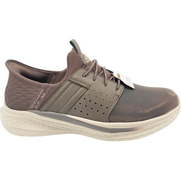 Chaussures Skechers Slip-Ins Slade - Zachary Marron Cuir Homme