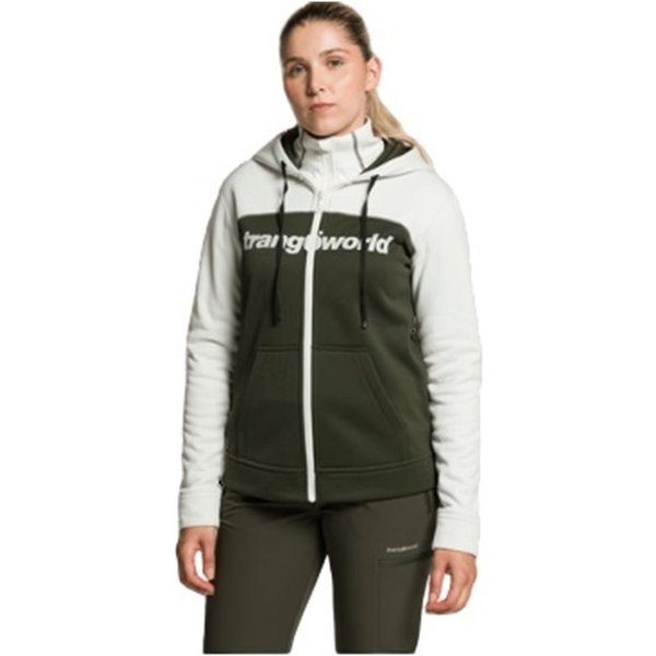 Veste Trangoworld Liena V02 Femme Vert Foncé/CrèMe-image