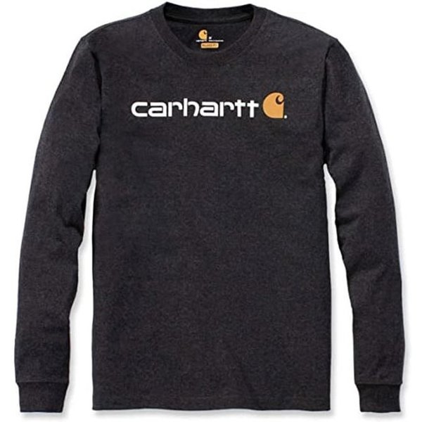 T-shirt Carhartt Core Logo T-Shirt L/S Homme Noir