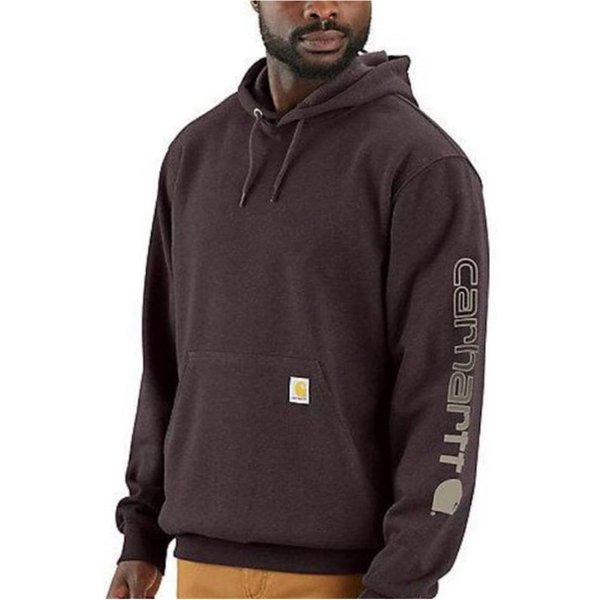 Sweat Carhartt Logo de Manche Homme Beige