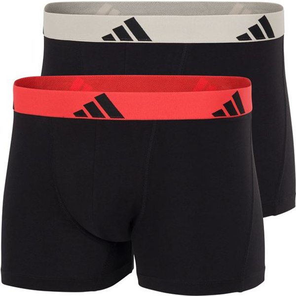 Slip adidas 2P Active Flex Cotton Boxer Homme Argent/Rouge