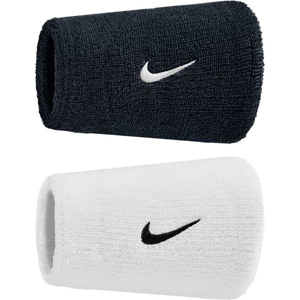 Bracelet Nike Swoosh Classic Doublewide Wristbands 2Pk Noir/Blanc-image