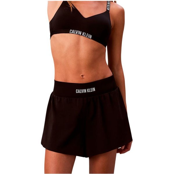 Pantalon Court Calvin Klein Femme Noir-image