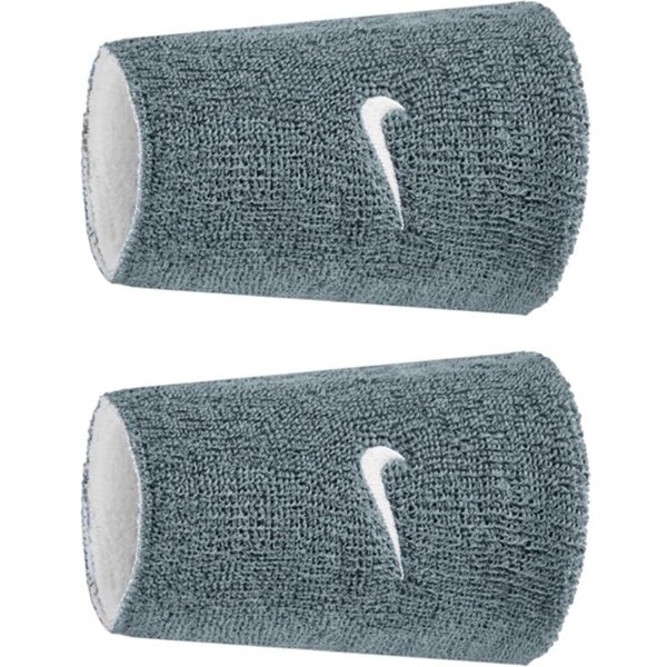 Bracelet De Fitness Nike Swoosh Classic Reversible Doublewide Wristbands 2Pk Gris-image