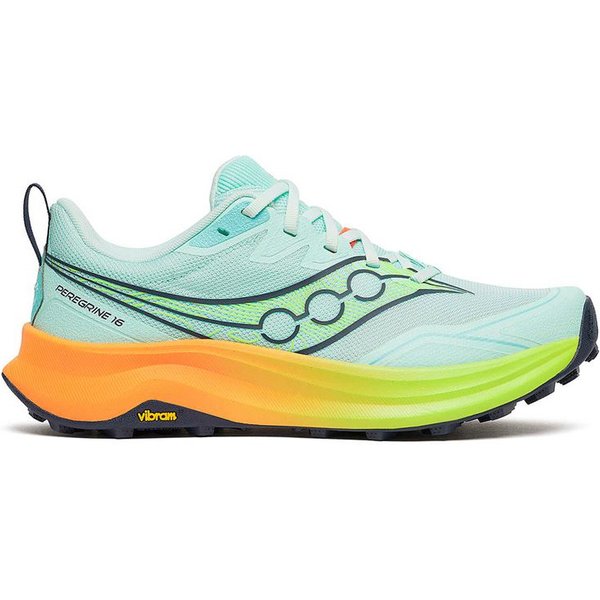 Chaussures trail Saucony Peregrine 16 Femme coloris Aqua/Citron