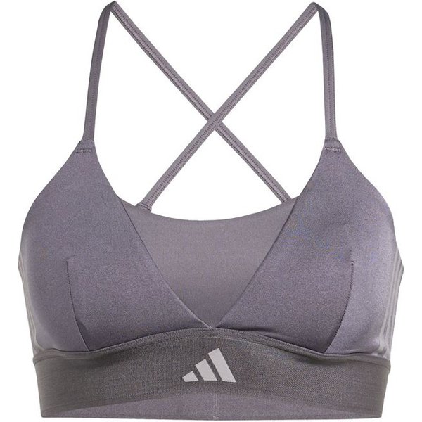 Brassiere de sport de Fitness adidas Hyg Shn Bralett Femme Gris