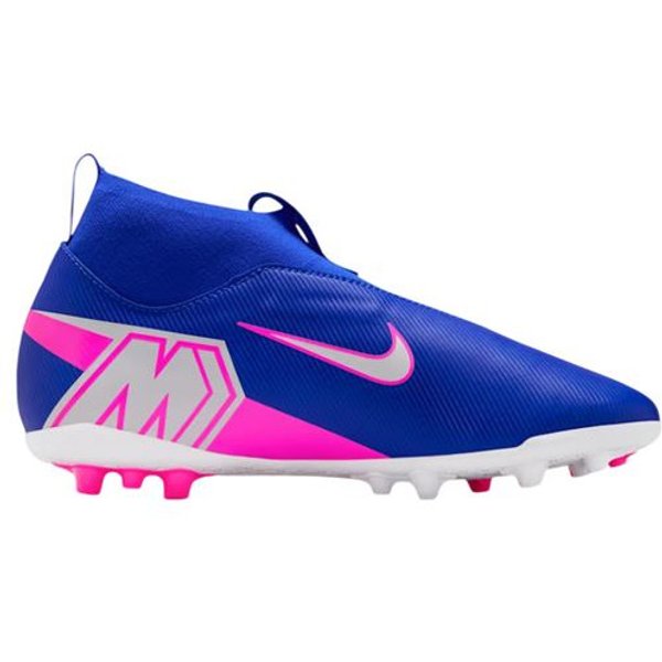 Bottes de Football Nike Mercurial Superfly 10 Academy Little/ Ag High-Haut Enfant Bleu/blanc