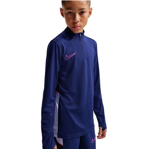 T-Shirt De Football Nike Academy Dri-Fit Long-Sleeve 1/4-Zip Enfant Bleu Void/Noir/Blanc-image
