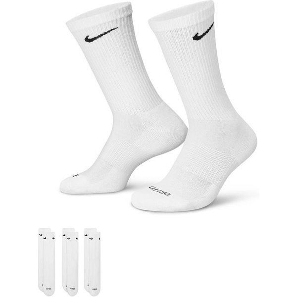 Chaussettes de Fitness Nike Everyday Plus Cushioned Crew (3 Paires) Blanc
