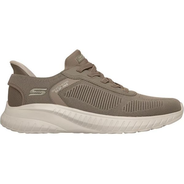 Chaussures Skechers Slip-Ins Bob Squad Chaos - Solid Step Homme Dark Taupe Knit