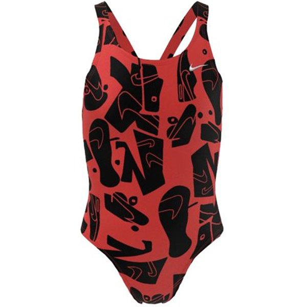 Maillot de bain de natation Nike Fastback rouge Fille