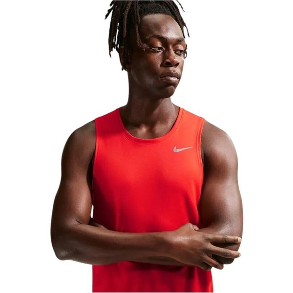 T-shirt Débardeur de Running Nike Miler Dri-Fit Running Tank Homme Rouge clair