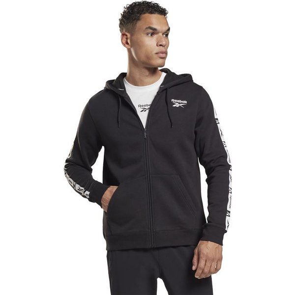 Veste de survêtement Reebok Identity Tape FZ M Noir