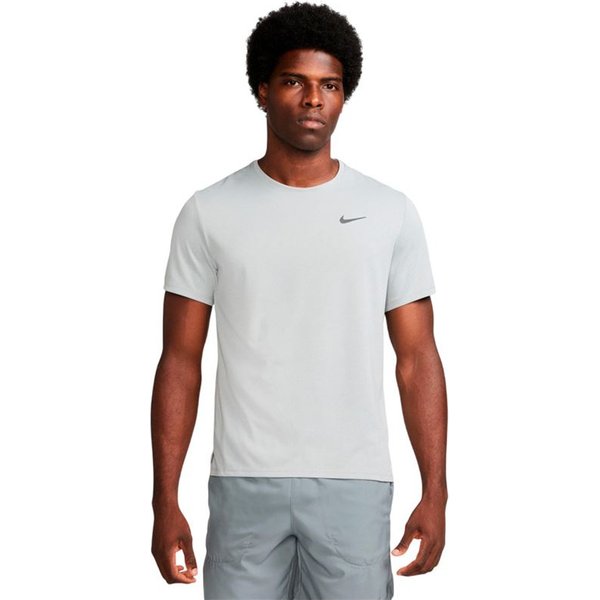 T-Shirt De Running Nike Miler Dri-Fit Uv à Manches Courtes Homme Noir/Gris-image