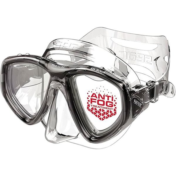 Masque Clear Antifog S/Kl Noir/Transparent Seac