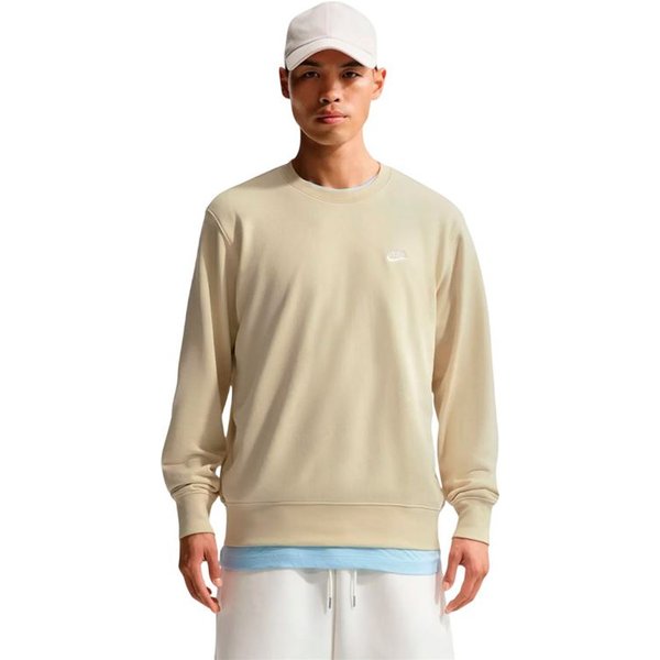 Sweat Nike Club French Terry Crew Homme Marron