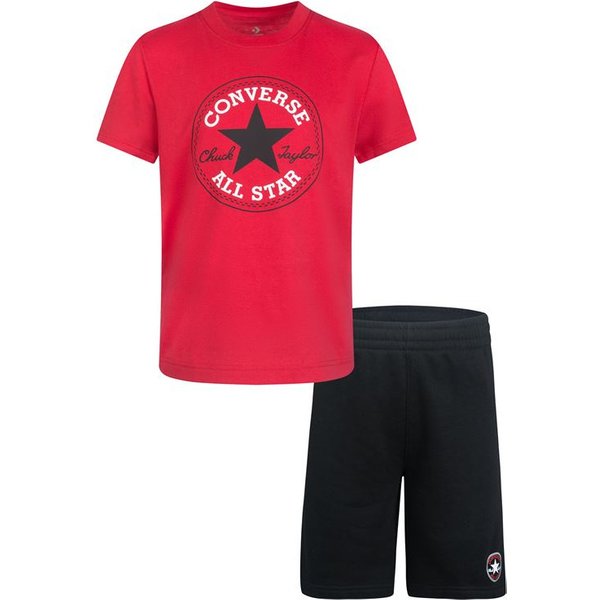 Ensemble Converse Core Tee & Ft Short Noir Enfant-image