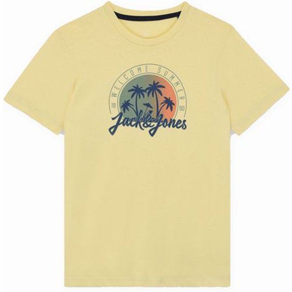 T-shirt Jack & Jones Jjsummer Smu Vibe Ss Crew Neck Enfant Jaune