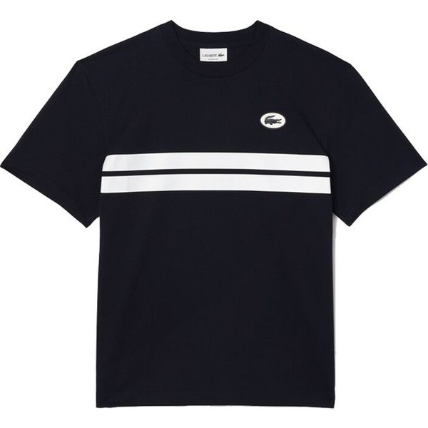 T-shirt Lacoste Col Roulé Homme Bleu Marine