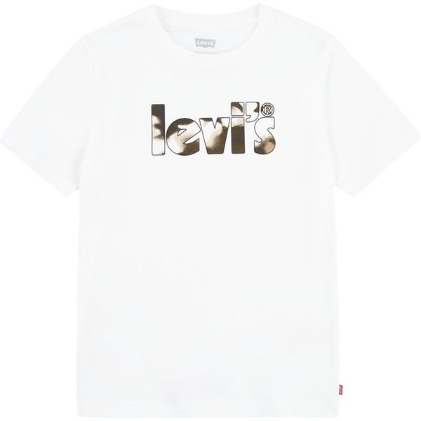 T-shirt Levi's Camo Poster Logo Bright Blanc Enfant
