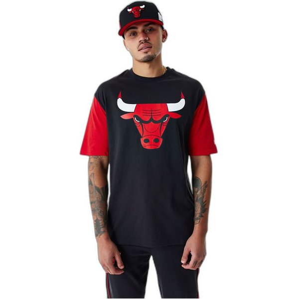 T-Shirt New Era Nba Colour Insert Chicago Bulls Black Homme-image