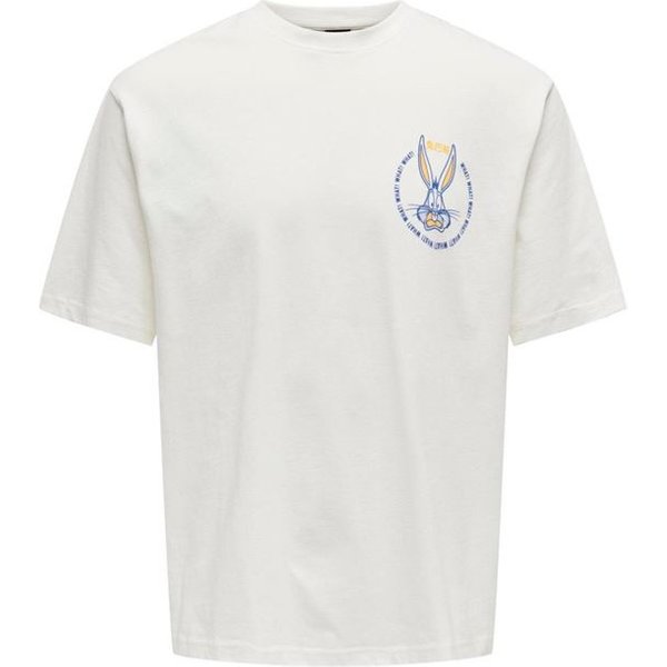 T-shirt Only & Sons Onslooney Rlx Cloud Dancer Homme