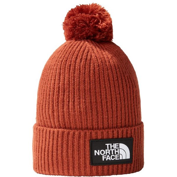 Bonnet de Montagne The North Face Logo Box Pom Brown