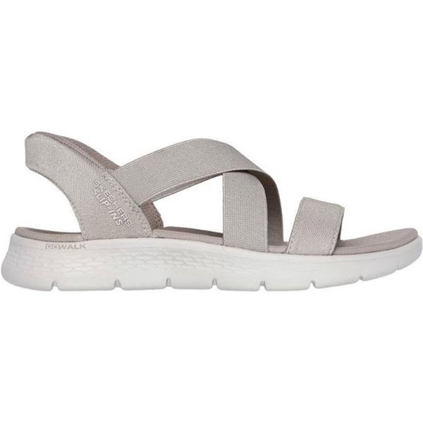 Sandales Skechers Go Walk Flex - Glimmer, coloris taupe, Femme en textile