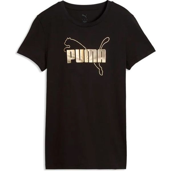 T-shirt Puma Ess Logo Lab Metallic, noir, Femme